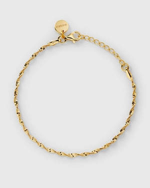 Herringbone Twisted Bracelet Gold