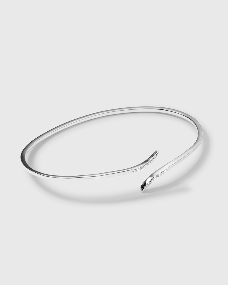Sparkle Wrap Bangle Silver