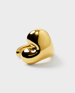Bolded Heart Ring Gold