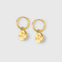 Minimalistica Hammered Earrings Gold