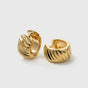 La La Love Plain Hoops Gold