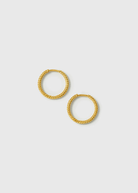 Beloved Twisted Medium Hoops Gold