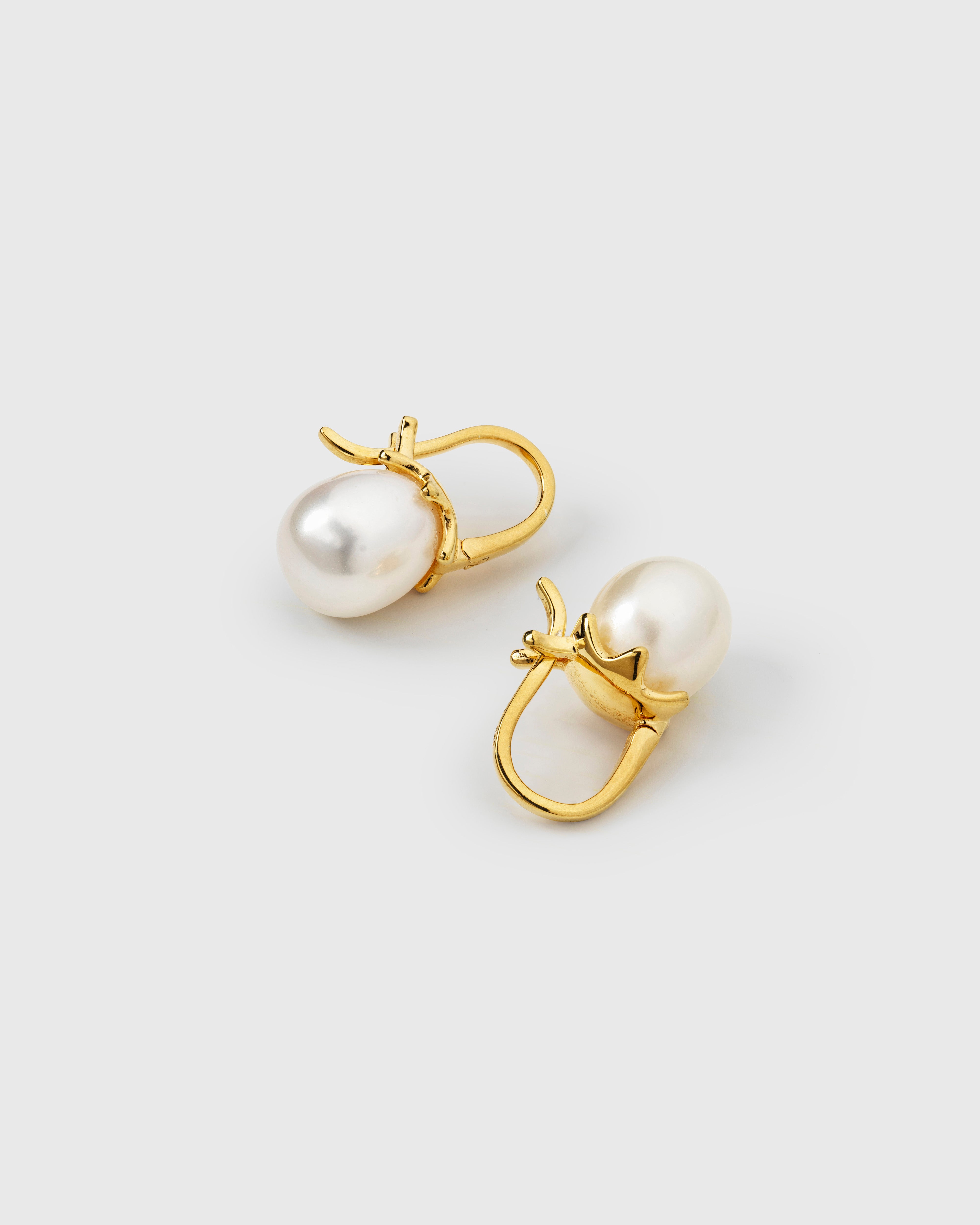 Florentina Pearl Earrings Gold