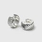 La La Love Plain Hoops Silver