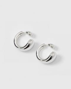 Bolded Drops Earrings Silver