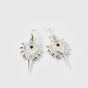RENTAL - Drama Queen Heart Spike Earrings Silver