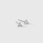 Celestia Triple Stone Studs Silver