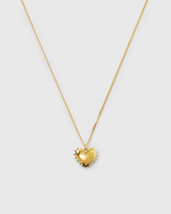 True Love Spike Heart Necklace Gold