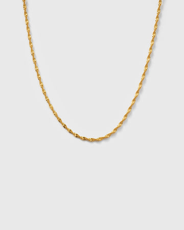Herringbone Twisted Necklace Gold