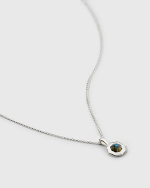 Octagon Necklace Silver