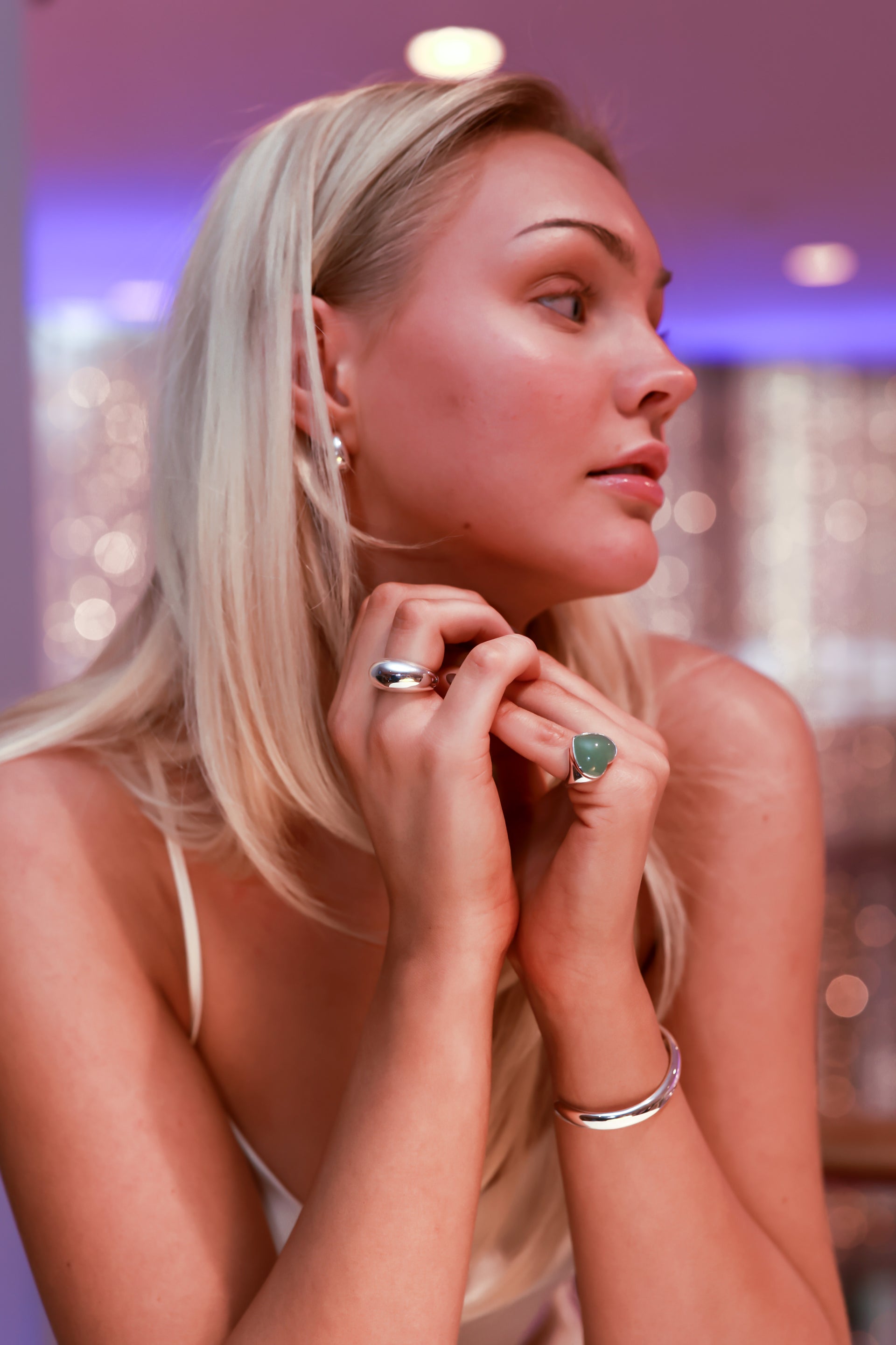 Ring and bangel from our Beloved collection, along with a large heart-shaped ring