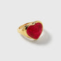 La La Love Big Heart Ring Gold