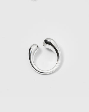 Bolded Drops Ring Silver