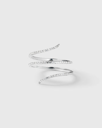 Sparkle Wrap Ring Silver
